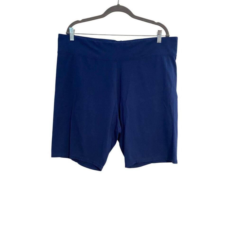 Athletic Works Women's 2X Blue Dri Works Stretch High Waist Athletic Gym Lounge